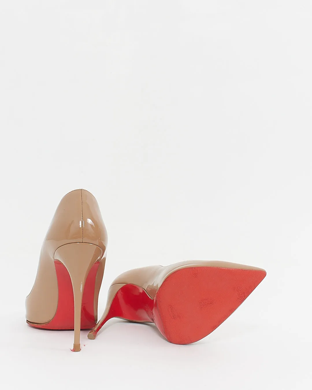 Christian Louboutin Dark Beige Patent Leather So Kate 120mm Pumps - 38