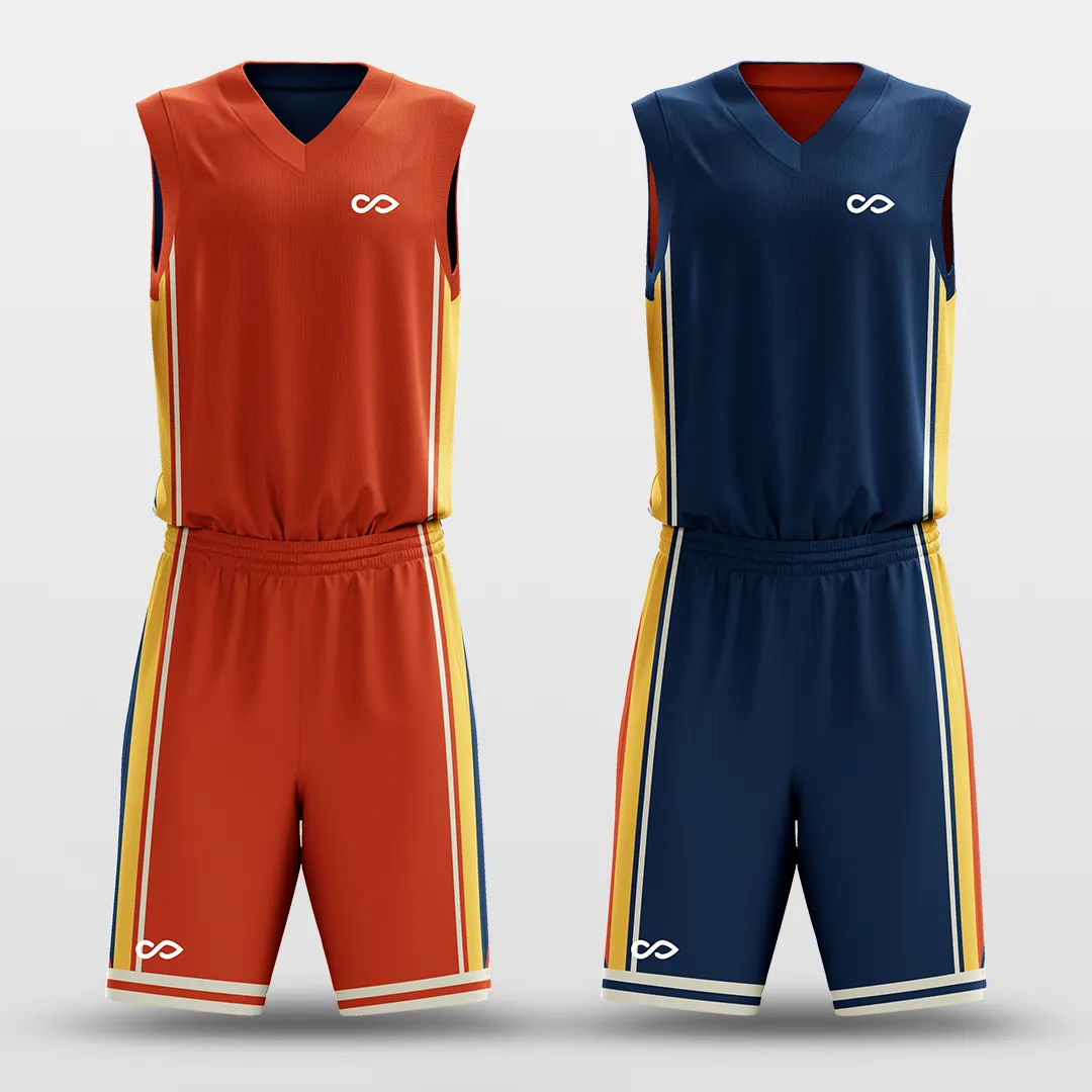 CLASSIC13 - Customized Reversible Sublimated Basketball Set
