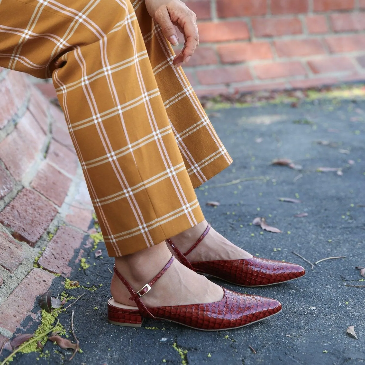 Clay Croc Point Slide   Amal Strap