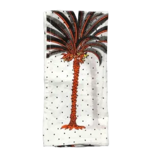 Coconut Tree Hand Block Printed Cotton Napkins