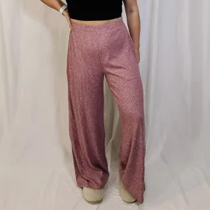 Coffee & Chill Ribbed Pants - Dark Mauve - LAST ONE