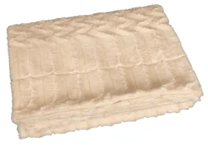 Cream Faux Fur Blanket (50x60)