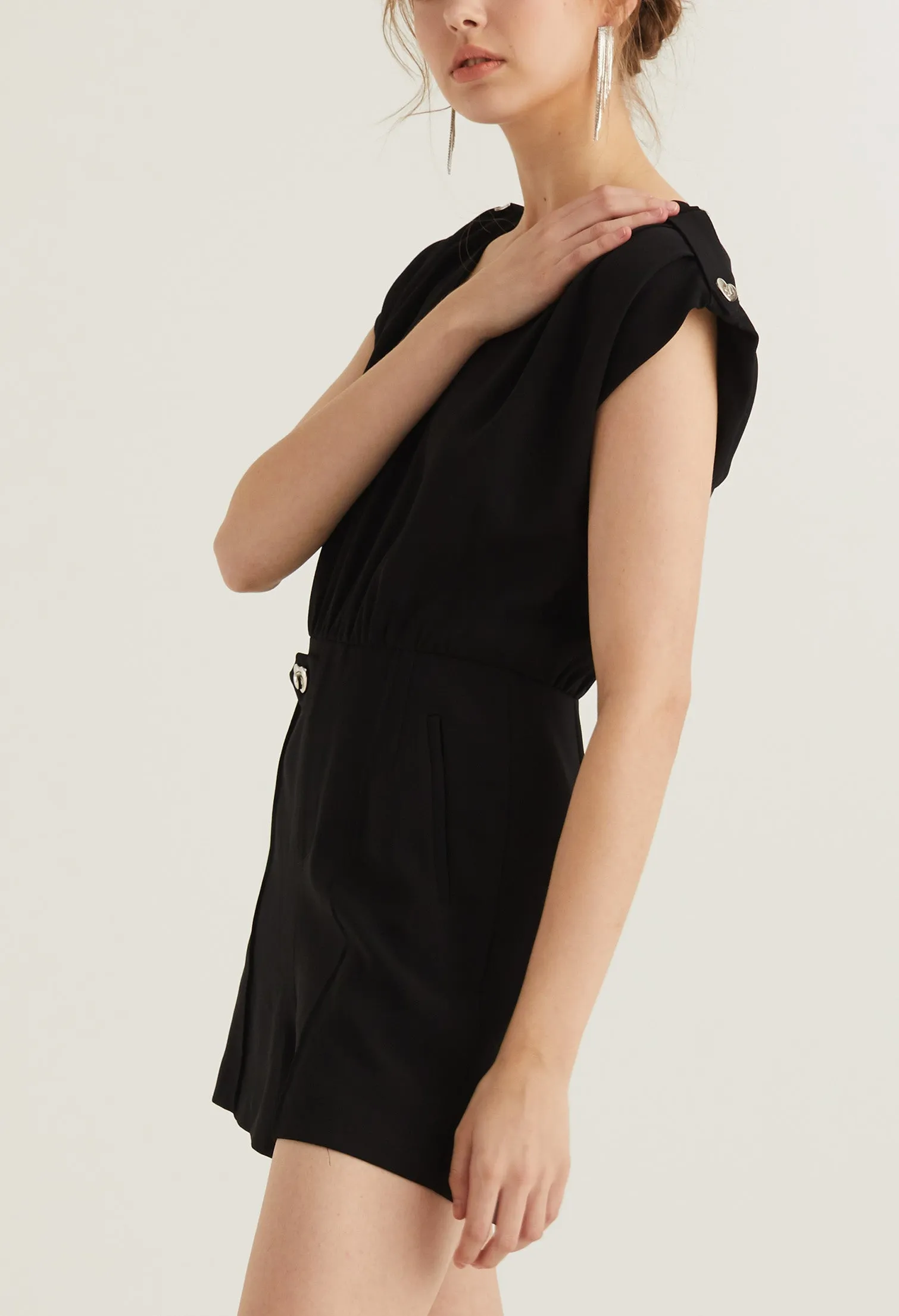 Dark Heart V Neck Jumpsuit