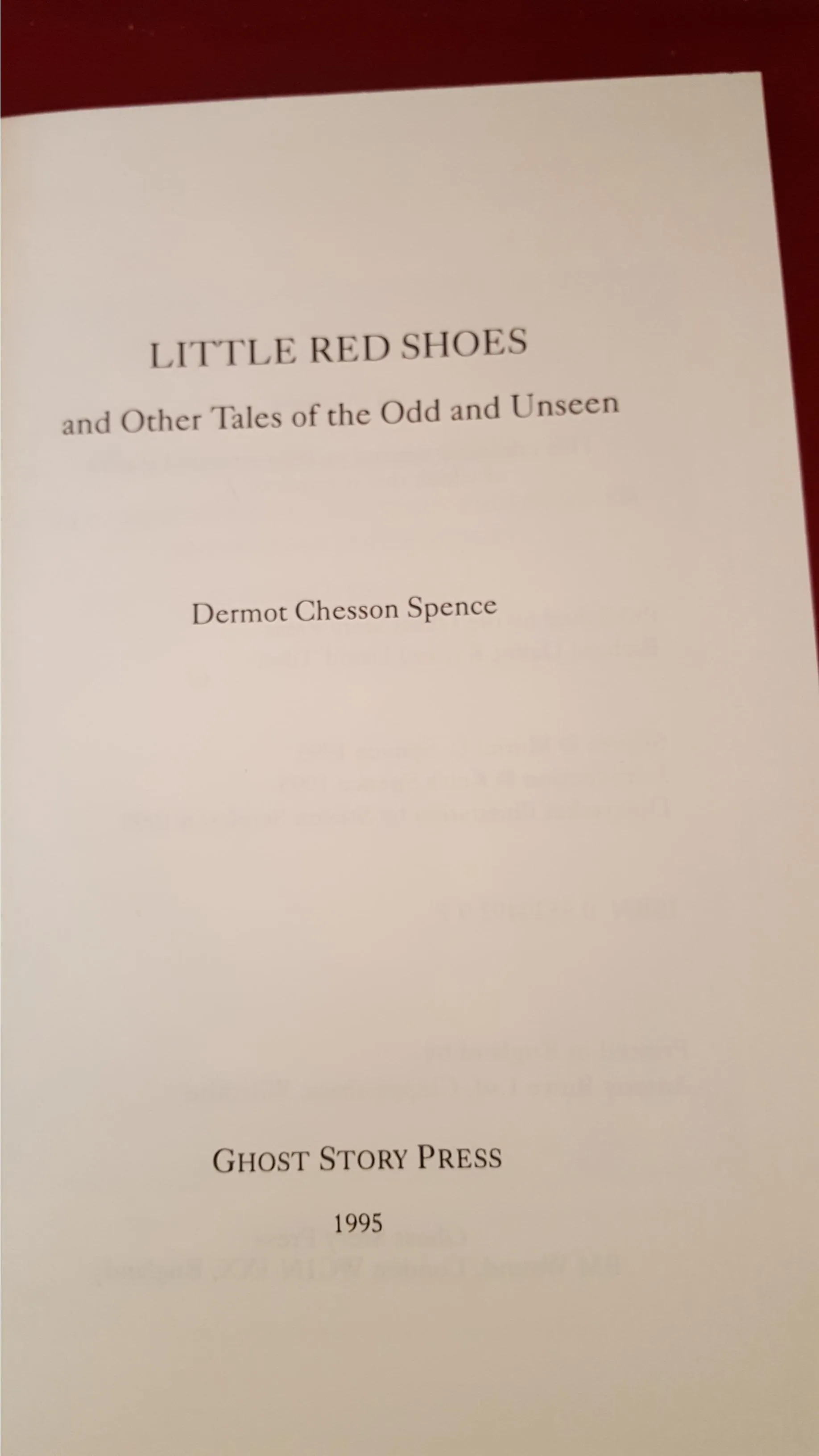 Dermot Chesson Spence - Little Red Shoes, Ghost Story, 1995, Number 1/350