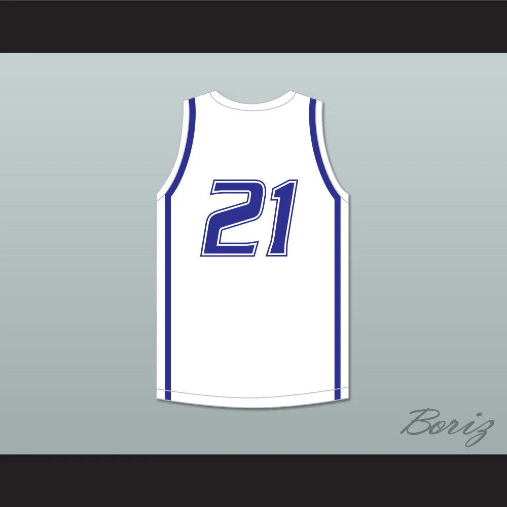 Derrick White 21 Legend High School Titans White Basketball Jersey 1
