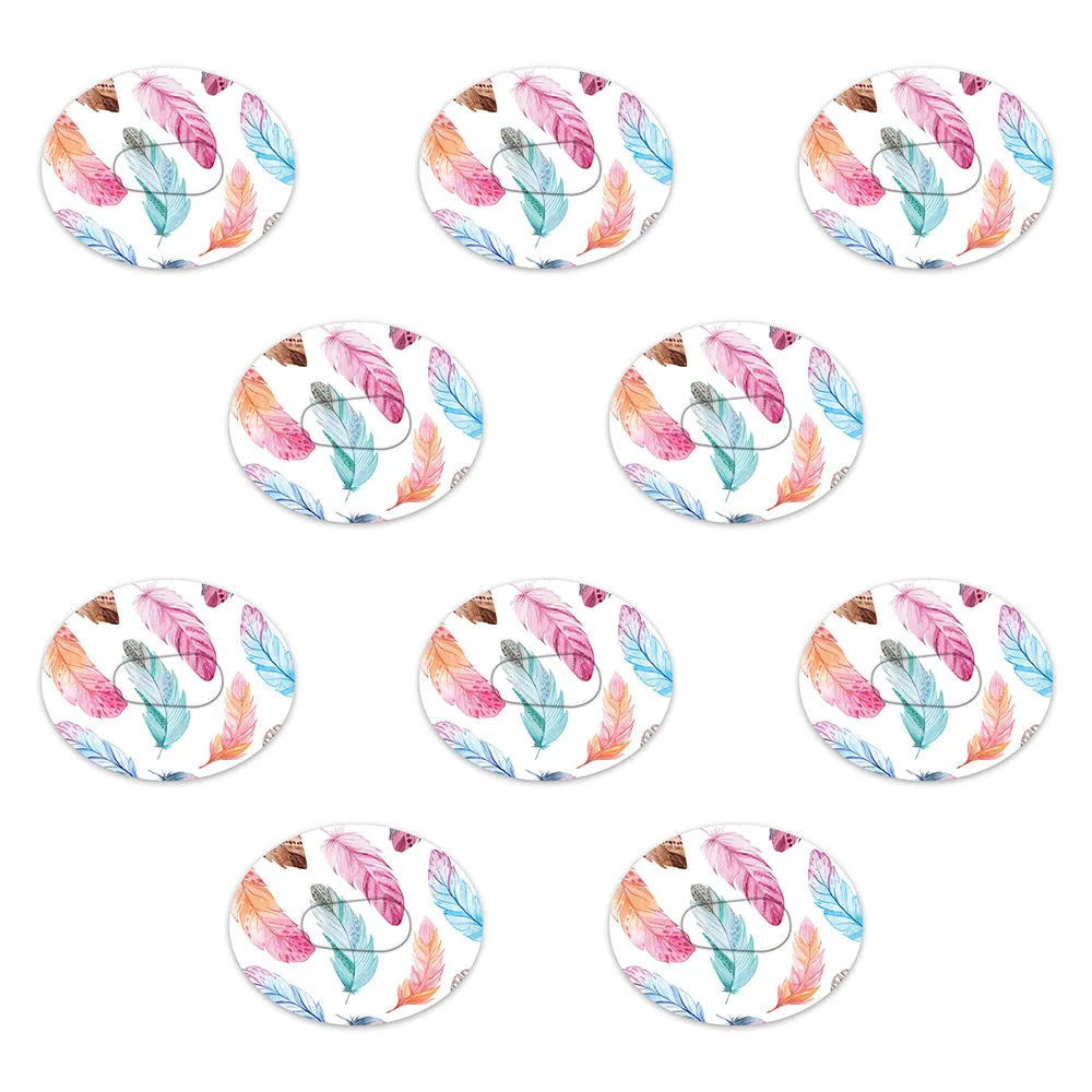 Dexcom Watercolour Feathers Design Patches