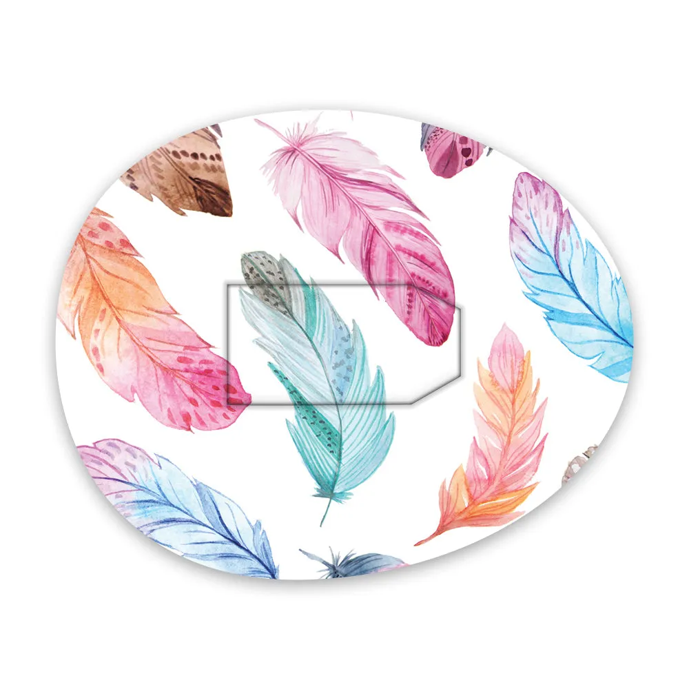 Dexcom Watercolour Feathers Design Patches