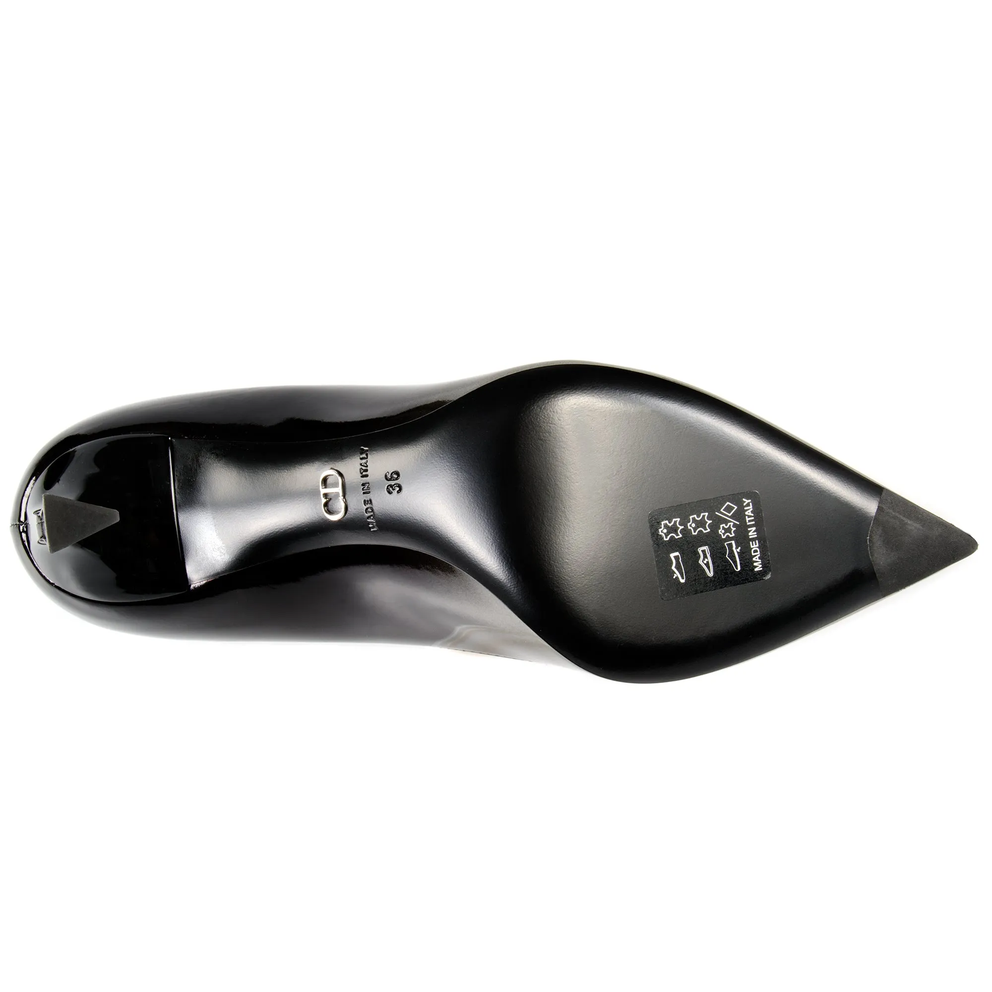 Dior Graded Patent Calfskin Pump | 8cm Heel | Grey and Black