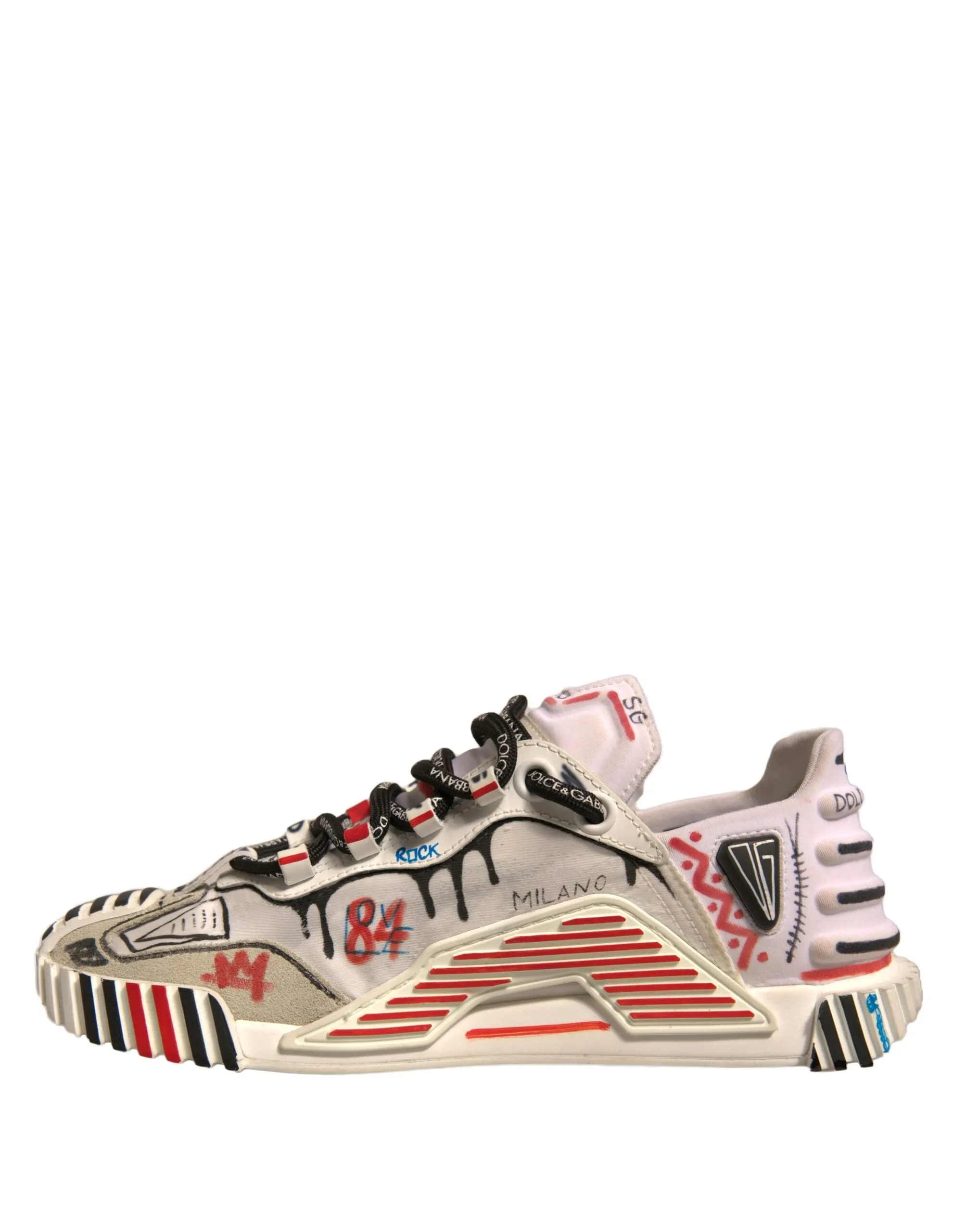 Dolce&Gabbana NS1 Women Multicolor Sneakers Suede Printed Trainer Shoes Sz EU 37
