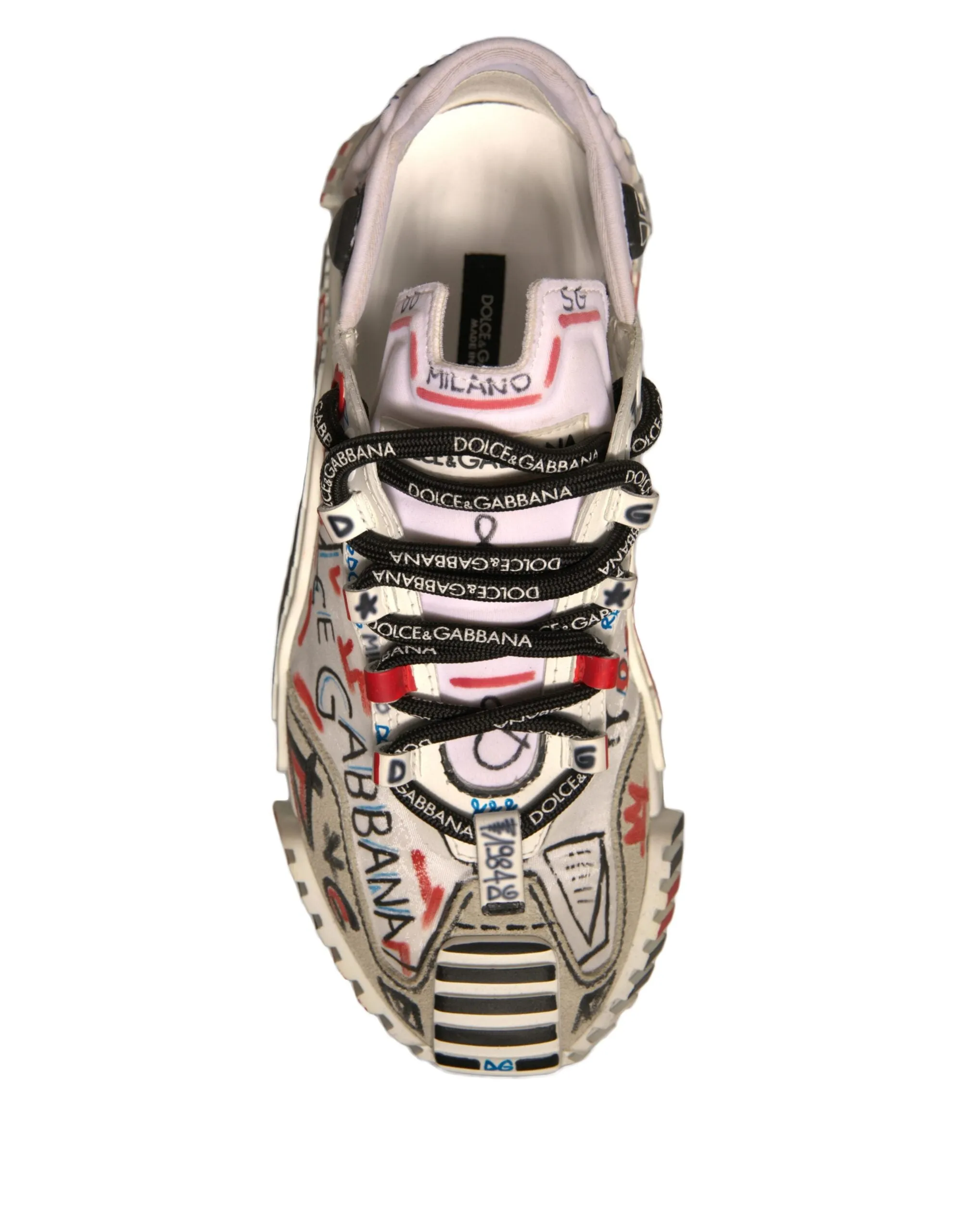 Dolce&Gabbana NS1 Women Multicolor Sneakers Suede Printed Trainer Shoes Sz EU 37