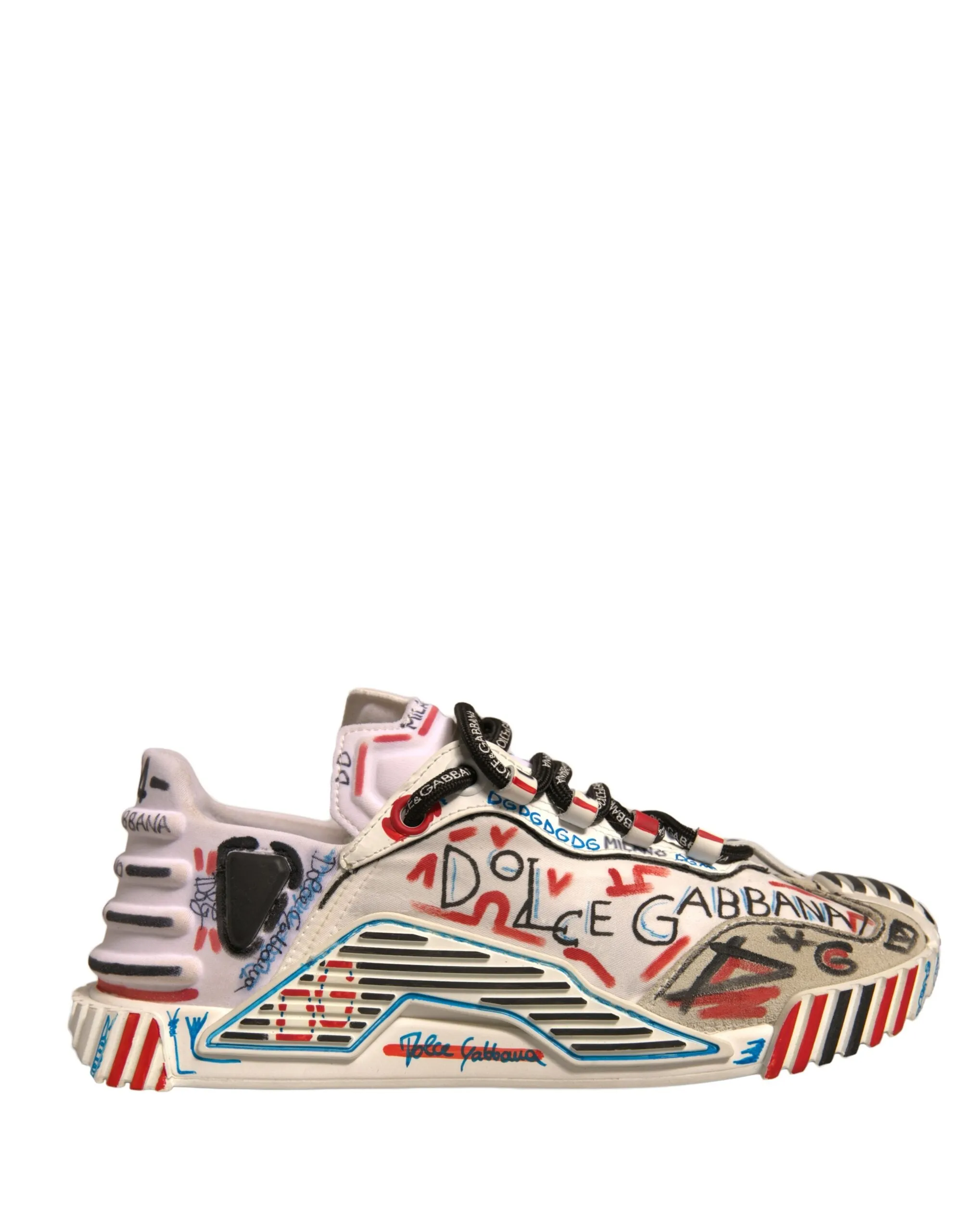 Dolce&Gabbana NS1 Women Multicolor Sneakers Suede Printed Trainer Shoes Sz EU 37