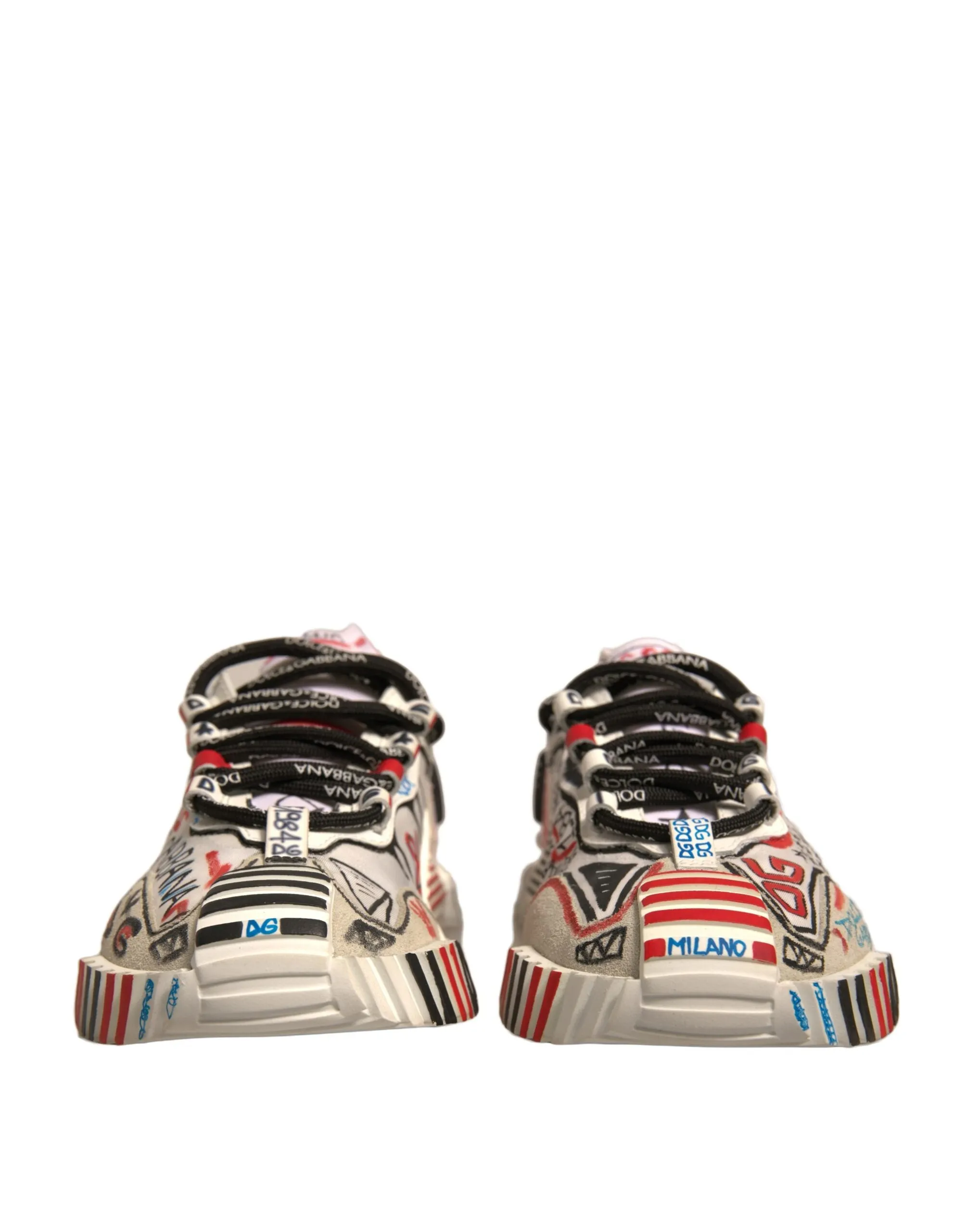 Dolce&Gabbana NS1 Women Multicolor Sneakers Suede Printed Trainer Shoes Sz EU 37