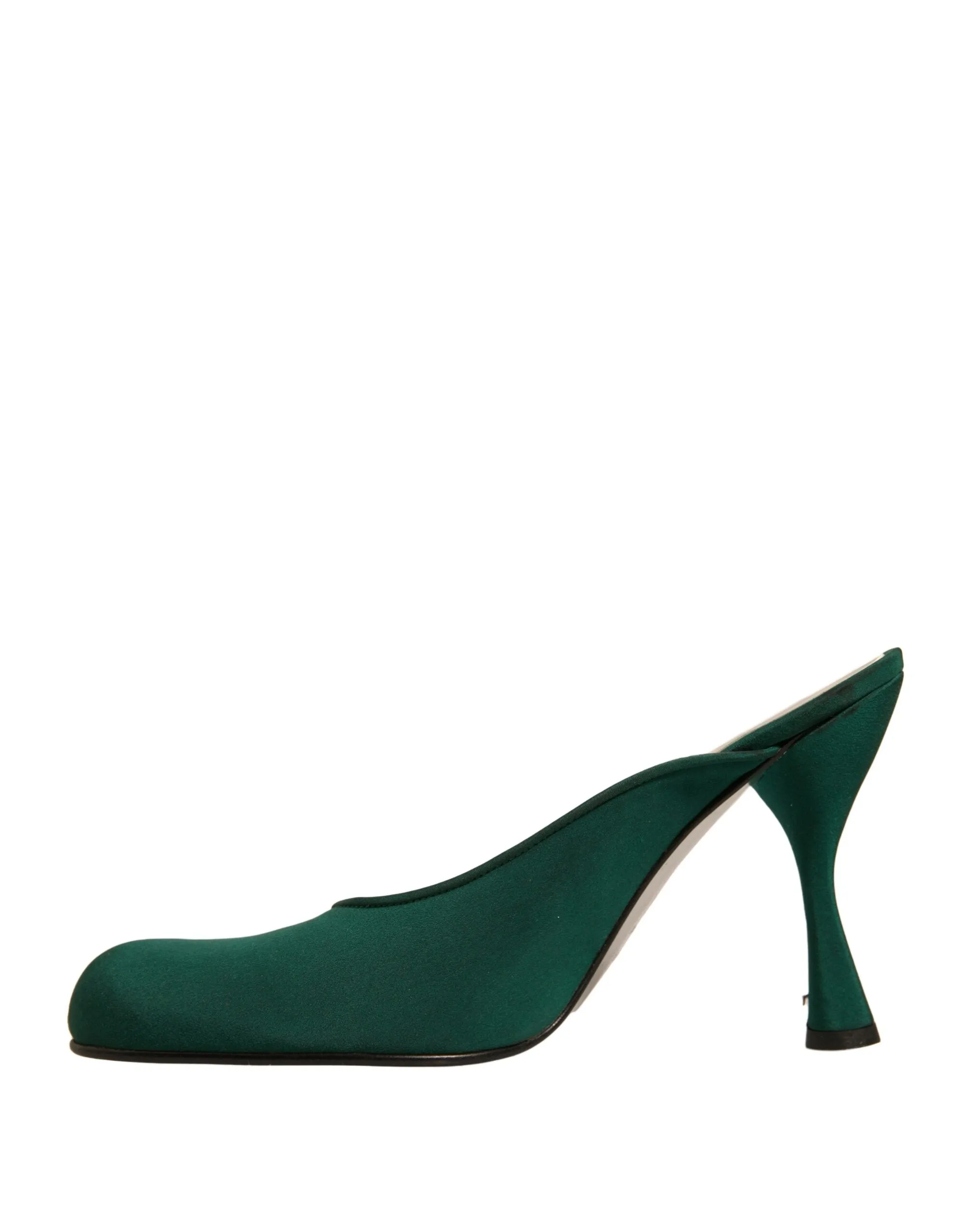 Dolce&Gabbana Women Green Sandals Suede Leather Solid Slide Heel Shoes Sz EUR 39