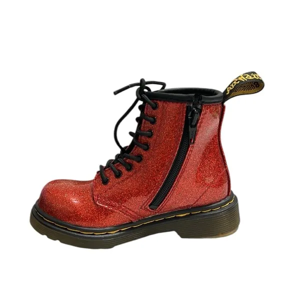 Dr. Martens 1460 Glitter Lace Up Boots Toddler Size 8