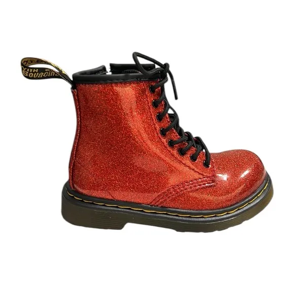 Dr. Martens 1460 Glitter Lace Up Boots Toddler Size 8