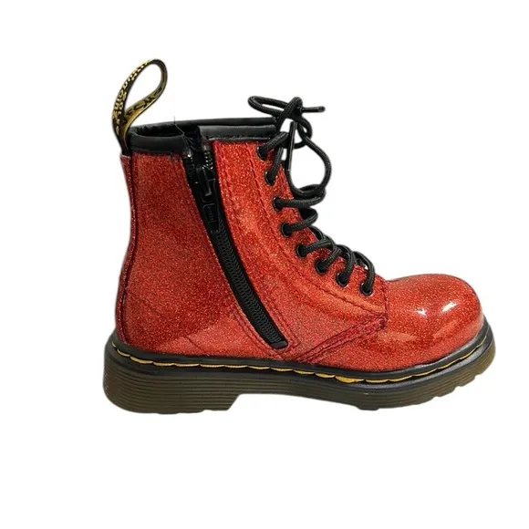 Dr. Martens 1460 Glitter Lace Up Boots Toddler Size 8