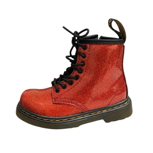 Dr. Martens 1460 Glitter Lace Up Boots Toddler Size 8