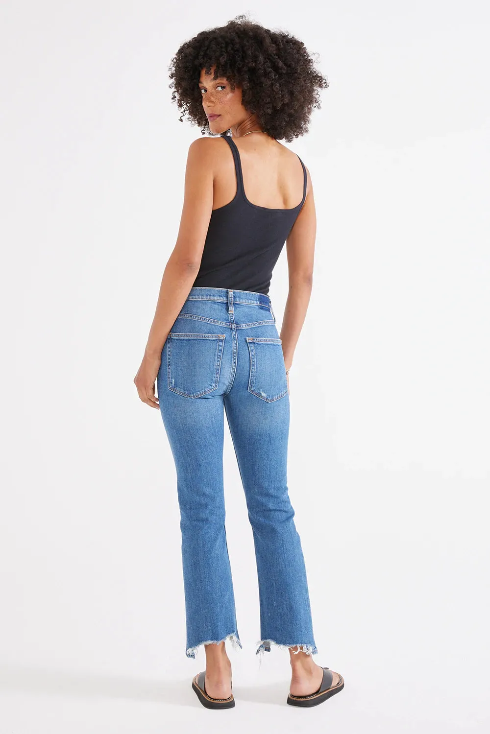 Etica Brigitte Mid Rise Crop Beach Break Denim Jeans