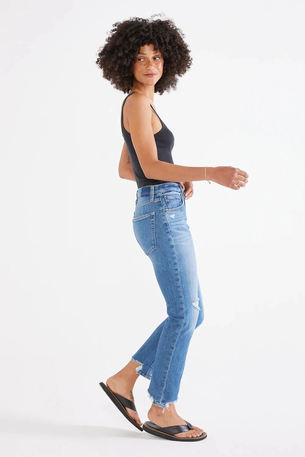 Etica Brigitte Mid Rise Crop Beach Break Denim Jeans