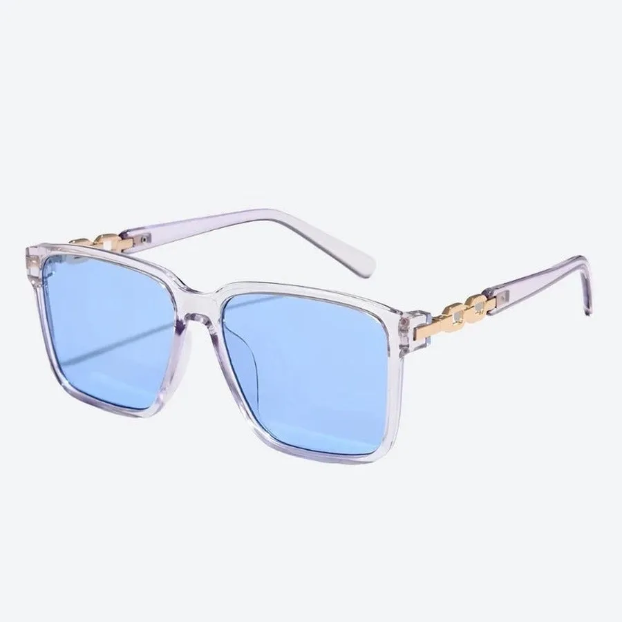 Fashionable Pink Square Frame Sunglasses