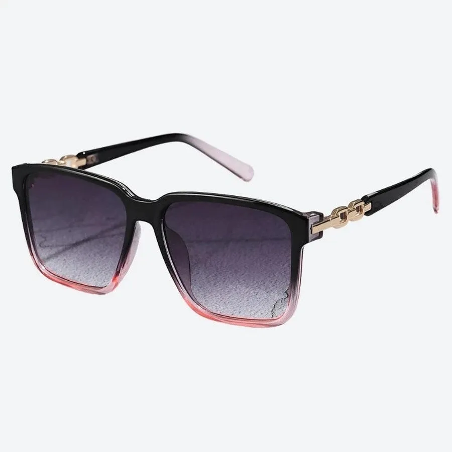 Fashionable Pink Square Frame Sunglasses