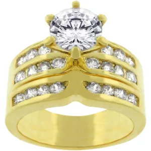 Formal Goldtone Engagement Set
