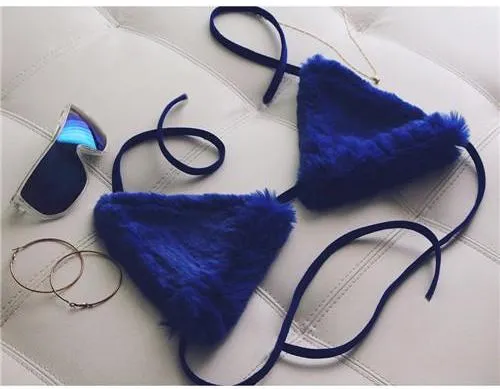 'Foxxy' Faux Fur Bralette
