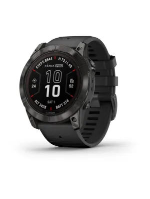 Garmin Fenix 7X Pro Sapphire Solar - Carbon Grey DLC Titanium with Black Band