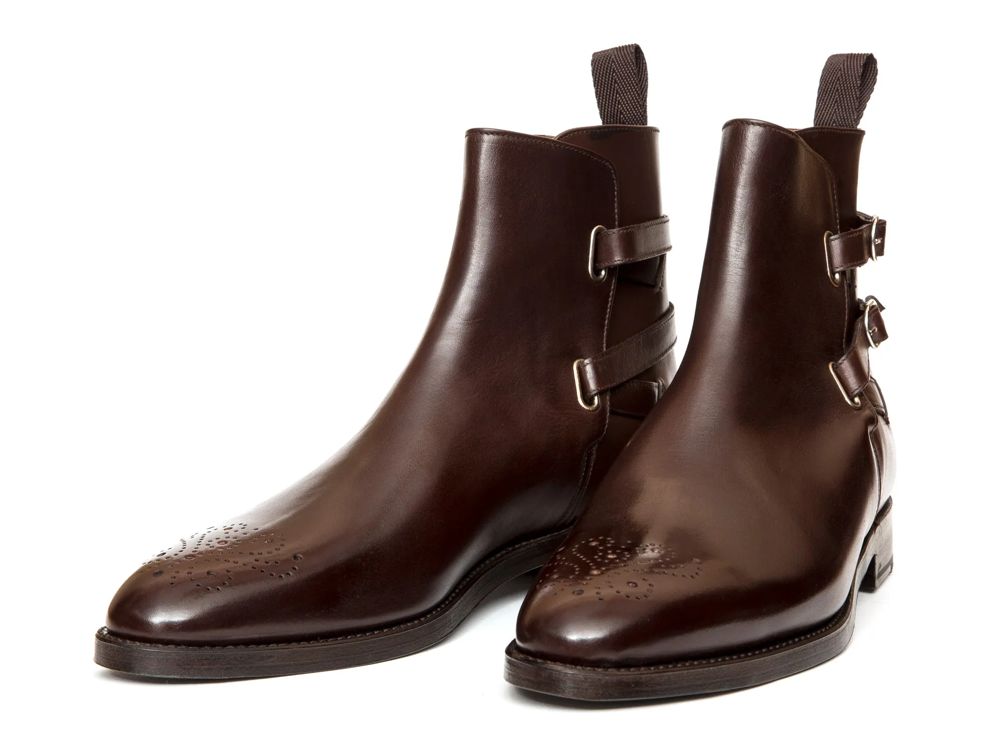 Genesee - MTO - Dark Mahogany Calf With Medallion - LPB Last - Double Leather Sole