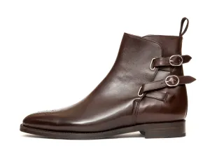 Genesee - MTO - Dark Mahogany Calf With Medallion - LPB Last - Double Leather Sole