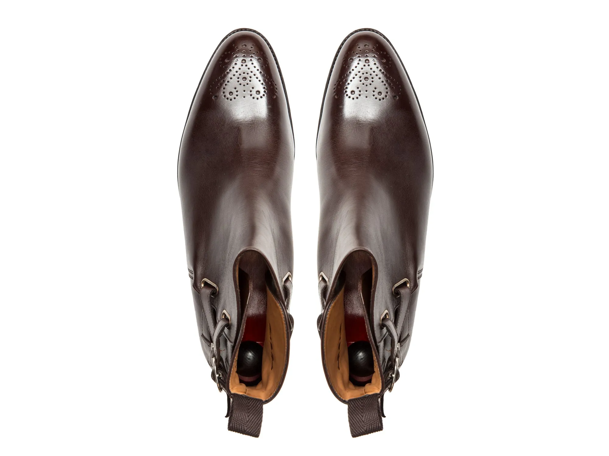 Genesee - MTO - Dark Mahogany Calf With Medallion - LPB Last - Double Leather Sole