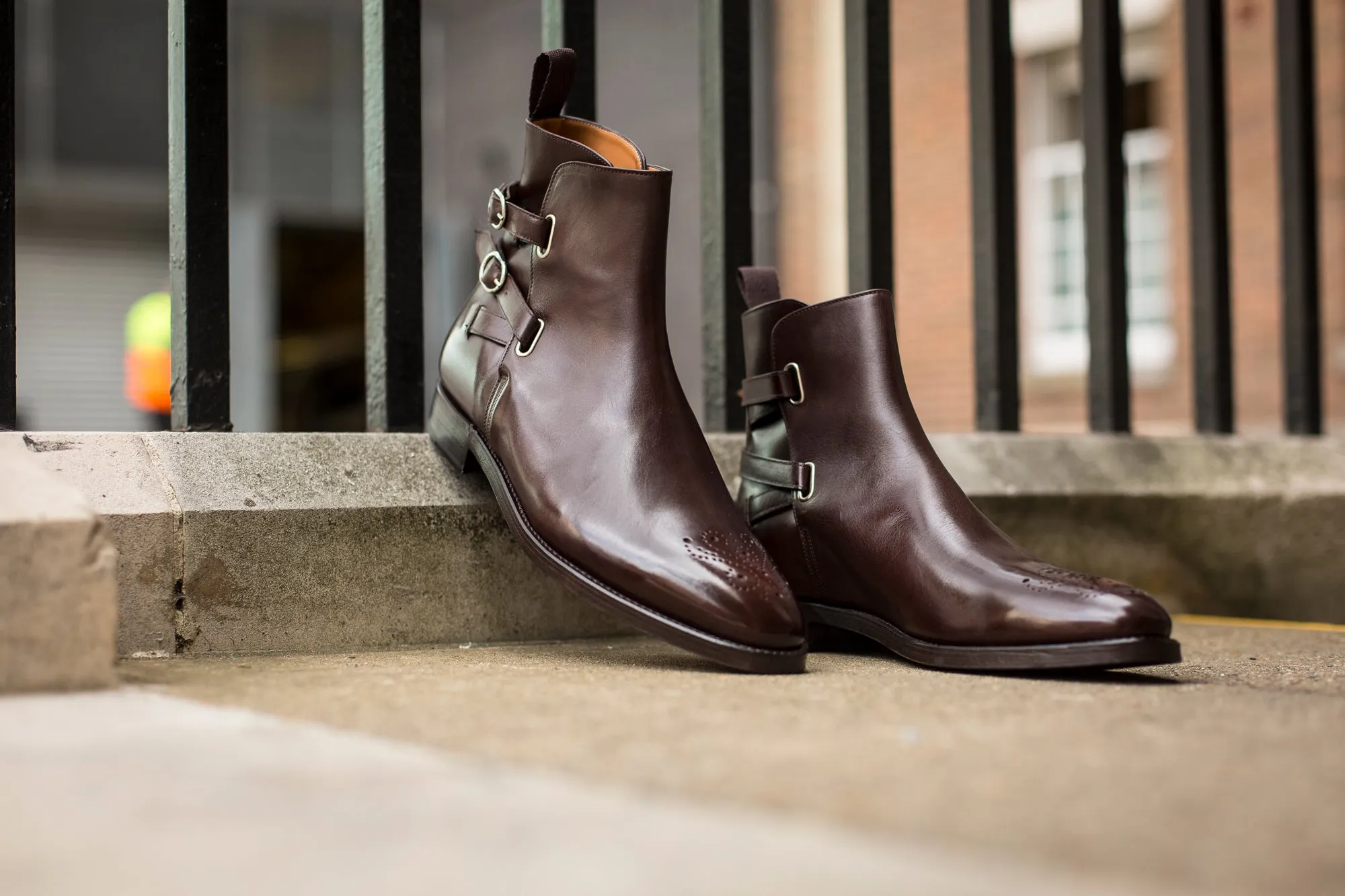 Genesee - MTO - Dark Mahogany Calf With Medallion - LPB Last - Double Leather Sole