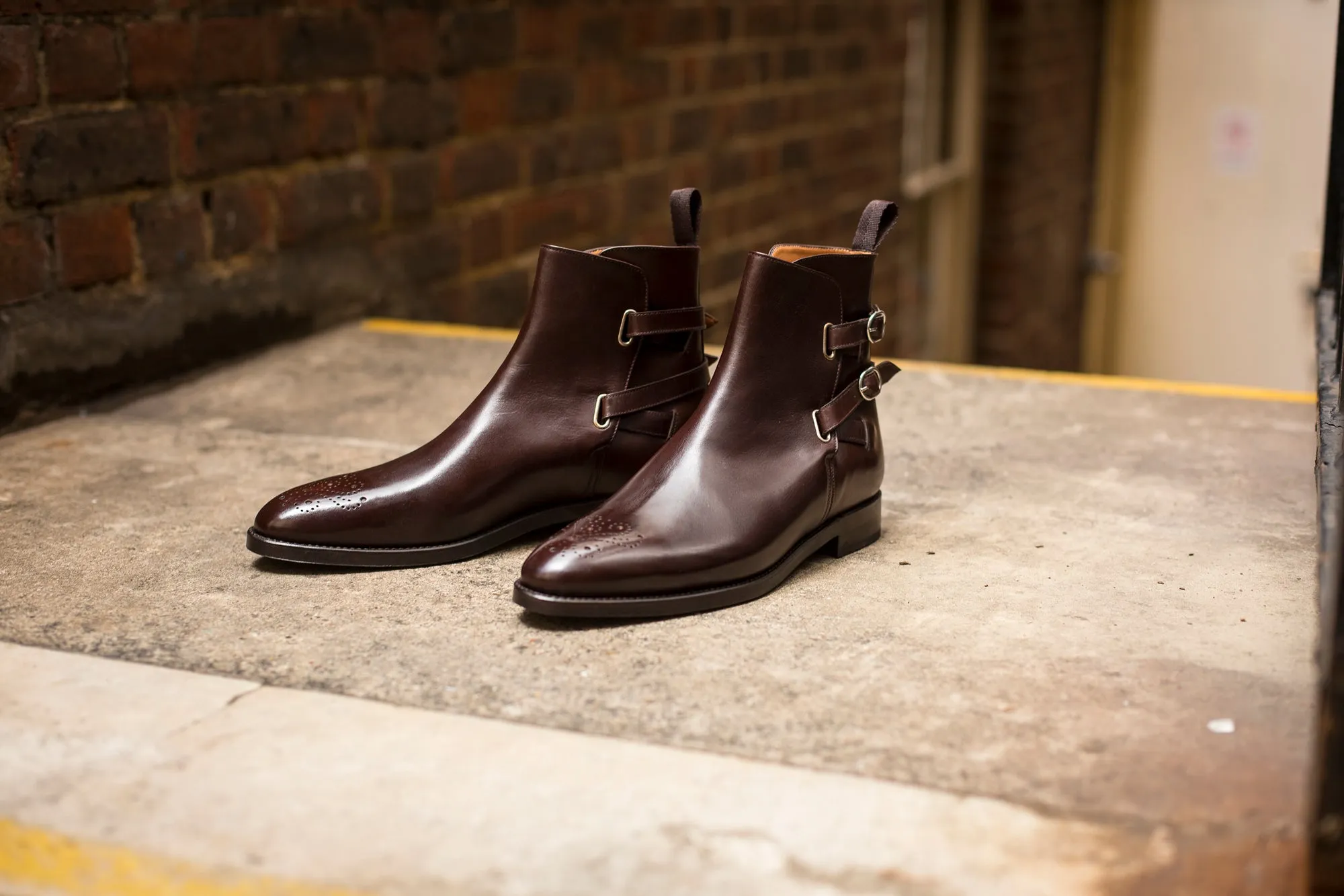 Genesee - MTO - Dark Mahogany Calf With Medallion - LPB Last - Double Leather Sole