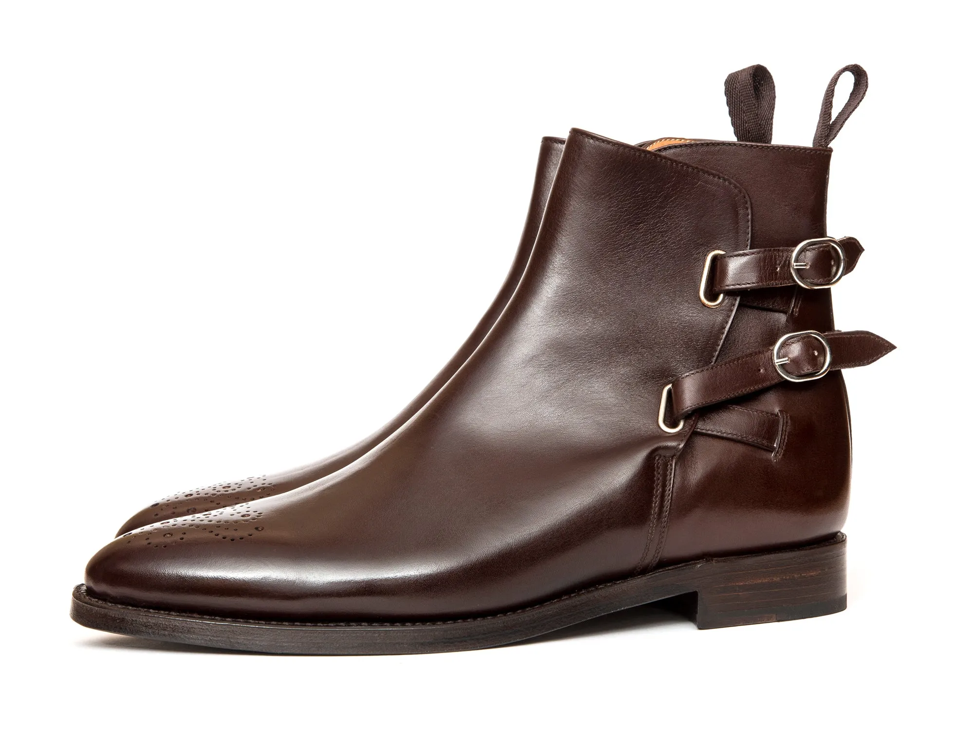 Genesee - MTO - Dark Mahogany Calf With Medallion - LPB Last - Double Leather Sole