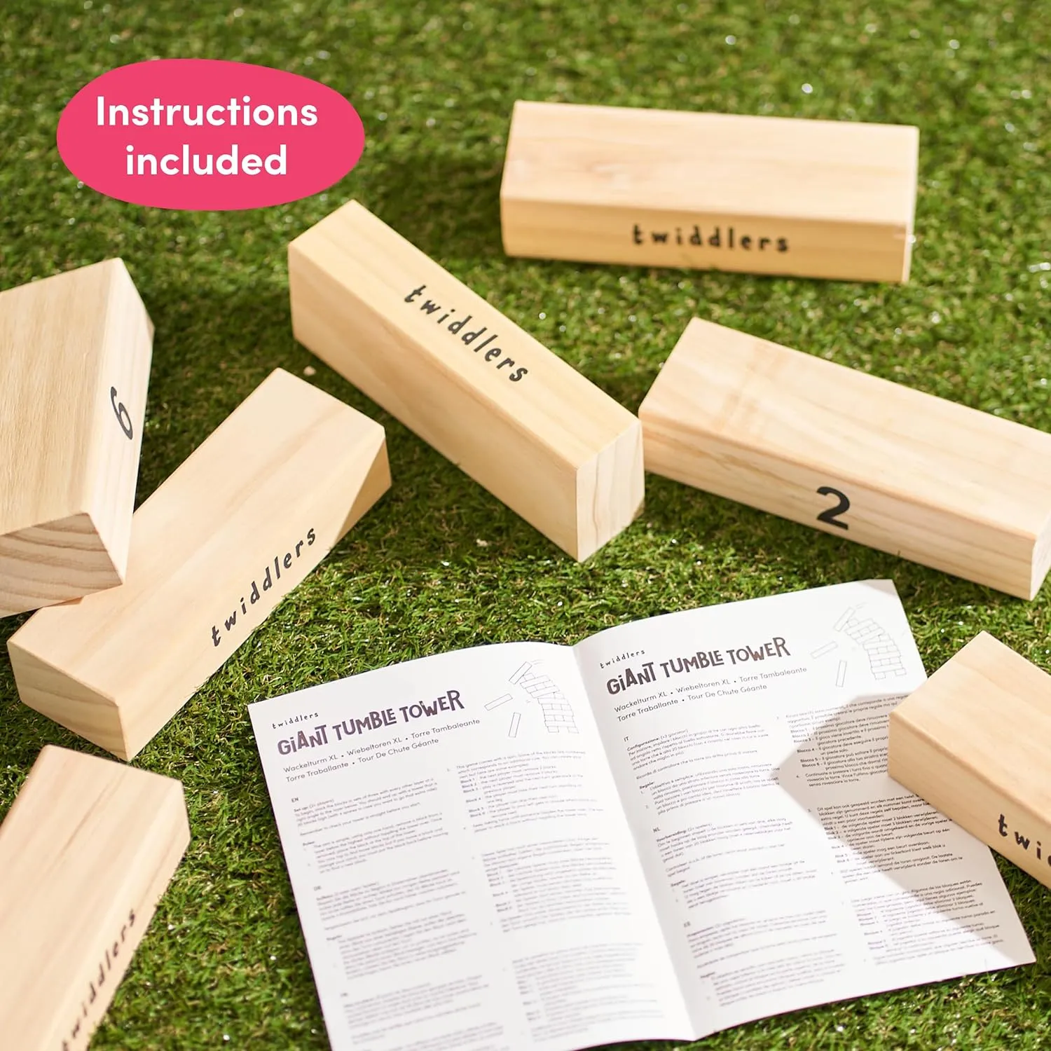 Giant Wooden Tumble Tower Garden Game