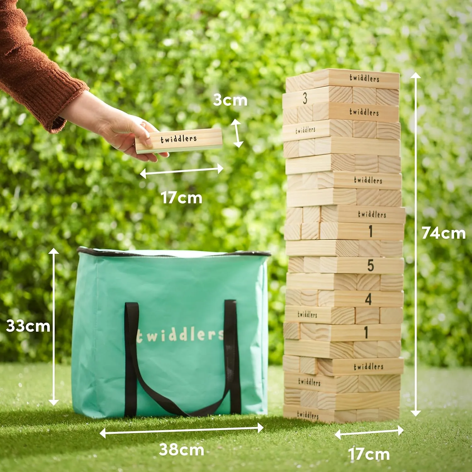 Giant Wooden Tumble Tower Garden Game
