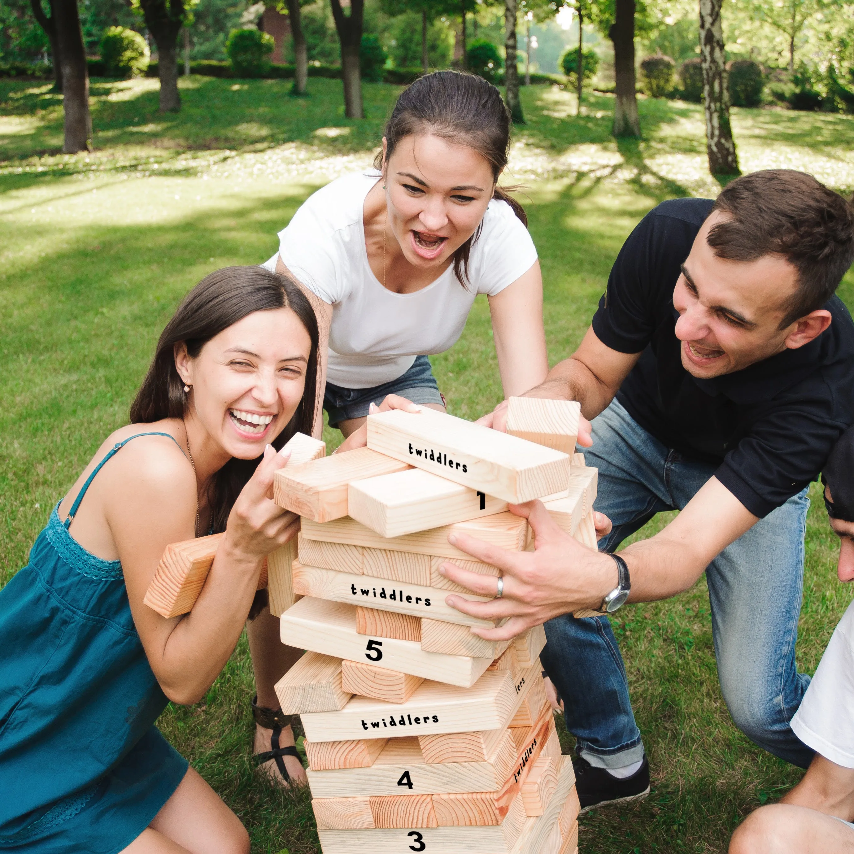 Giant Wooden Tumble Tower Garden Game