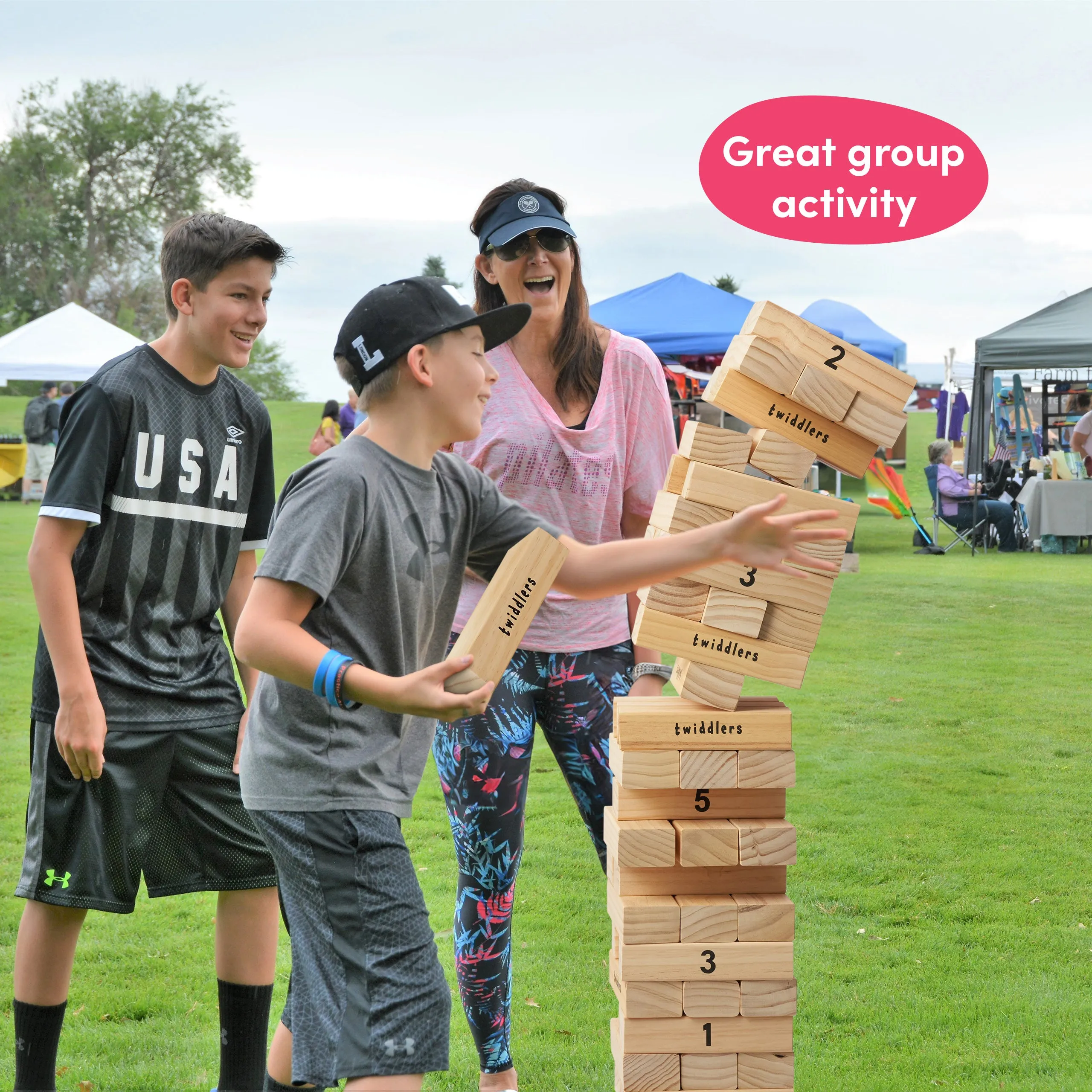 Giant Wooden Tumble Tower Garden Game