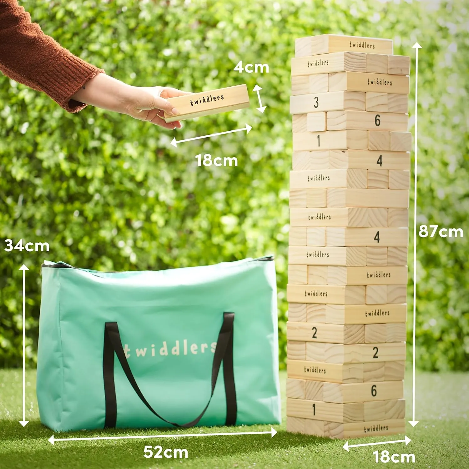 Giant Wooden Tumble Tower Garden Game