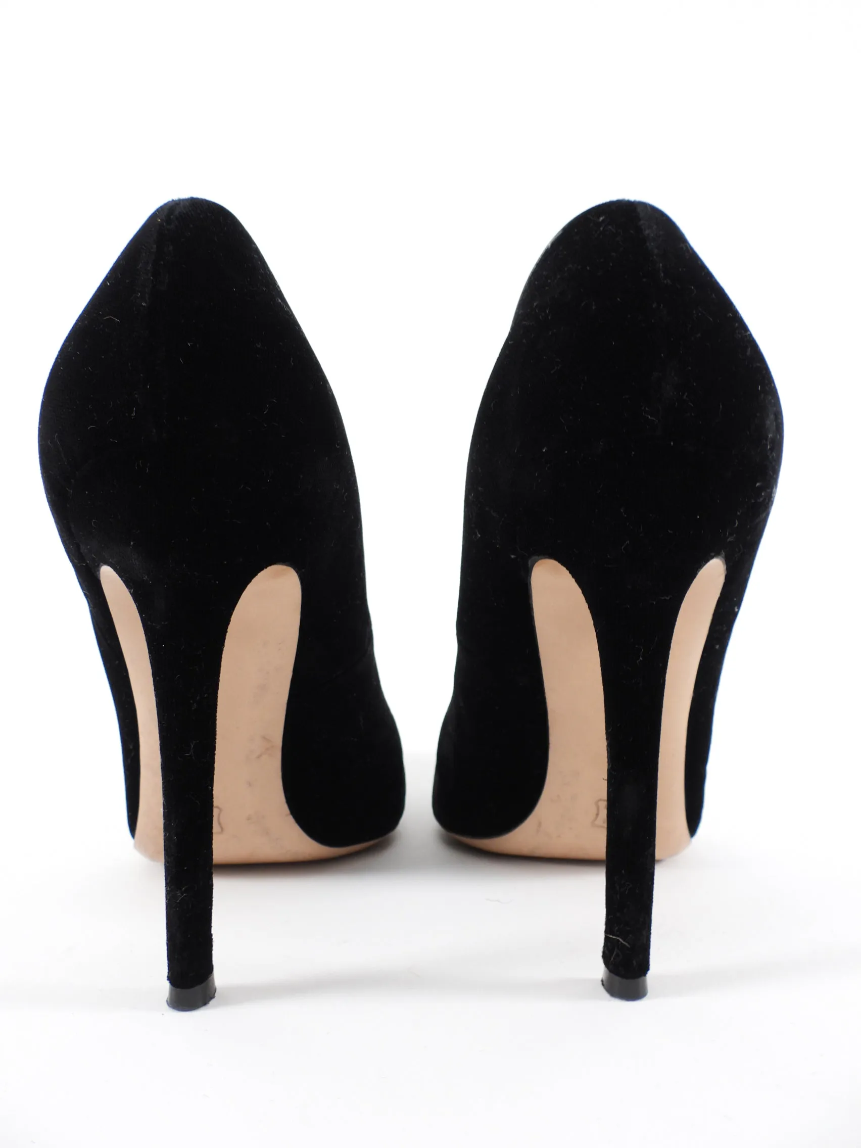 Gianvito Rossi x Altuzarra Black Velvet Tassel Pumps - 38