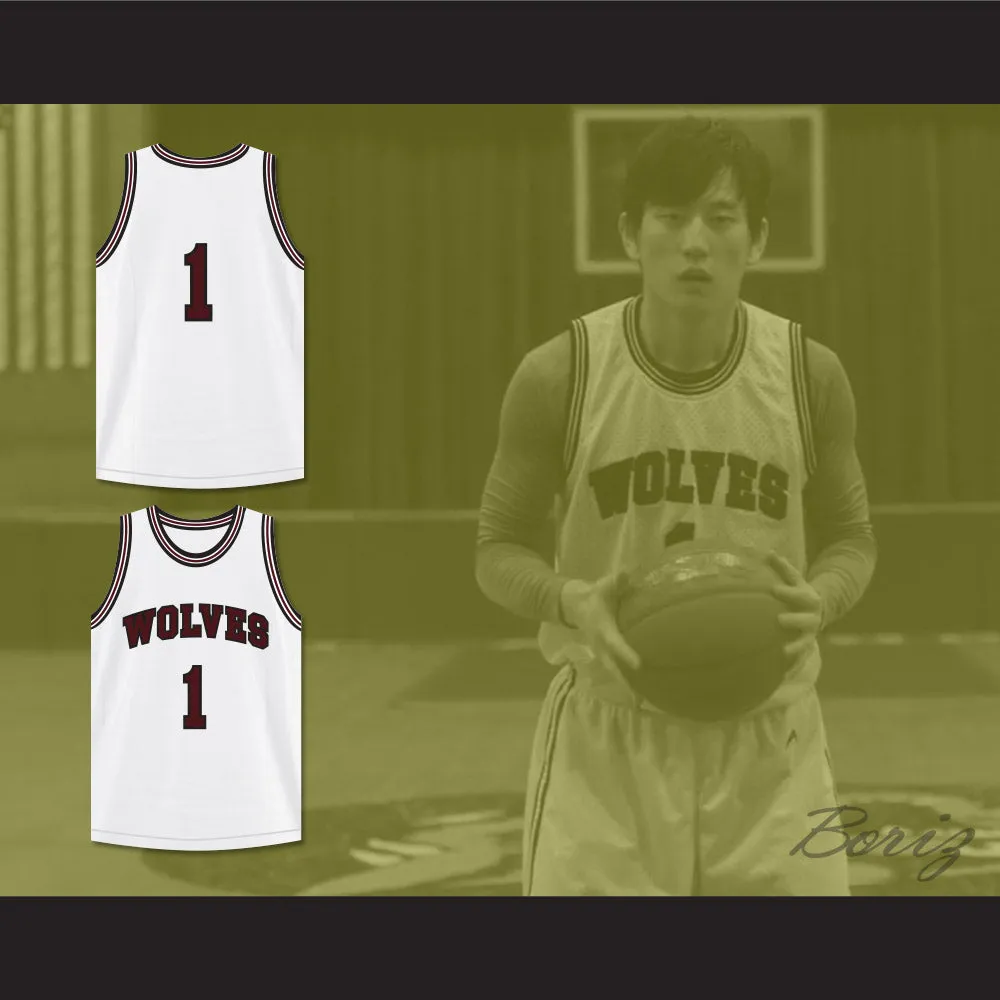 Gil 1 Wolves High School White Basketball Jersey