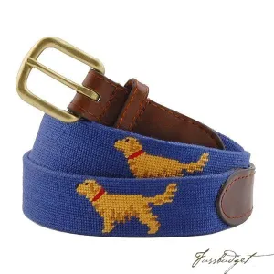 Golden Retriever Needlepoint Belt