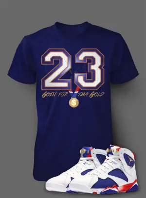 Graphic T Shirt To Match Retro Air Jordan 7 Olympic Shoe