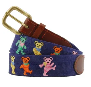 Grateful Dead Dancing Bears Needlepoint Belt