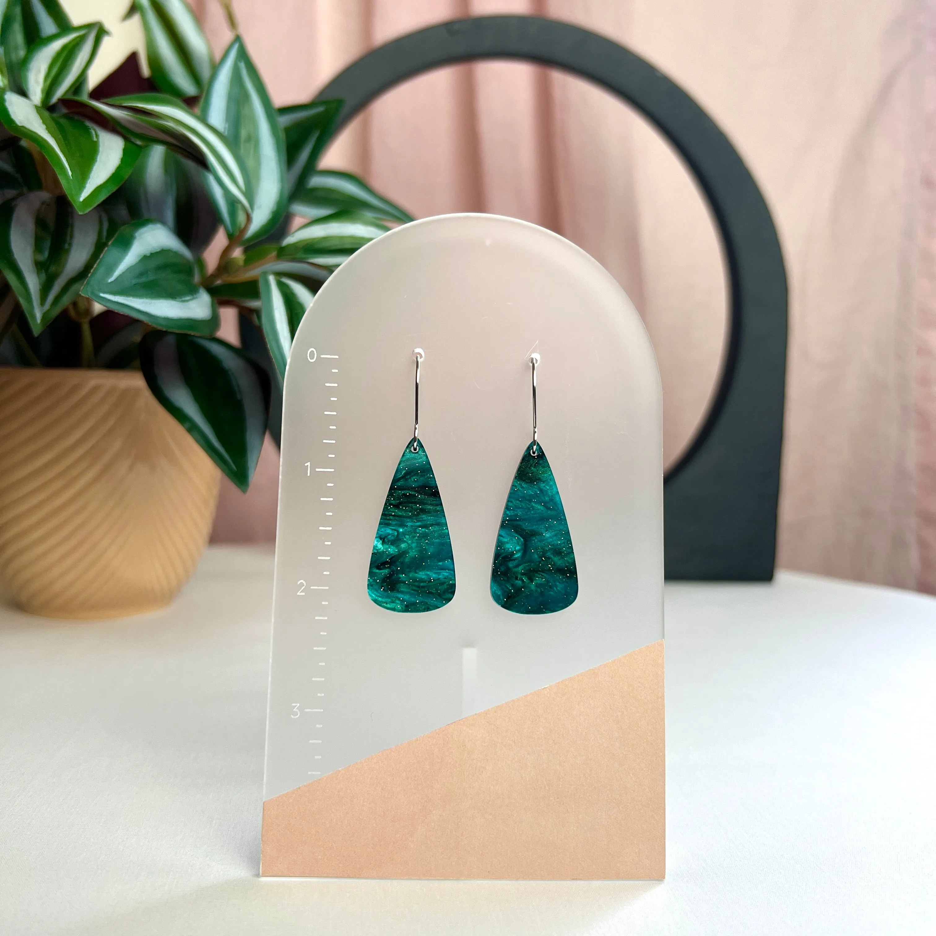 Green Forest Drop Earrings