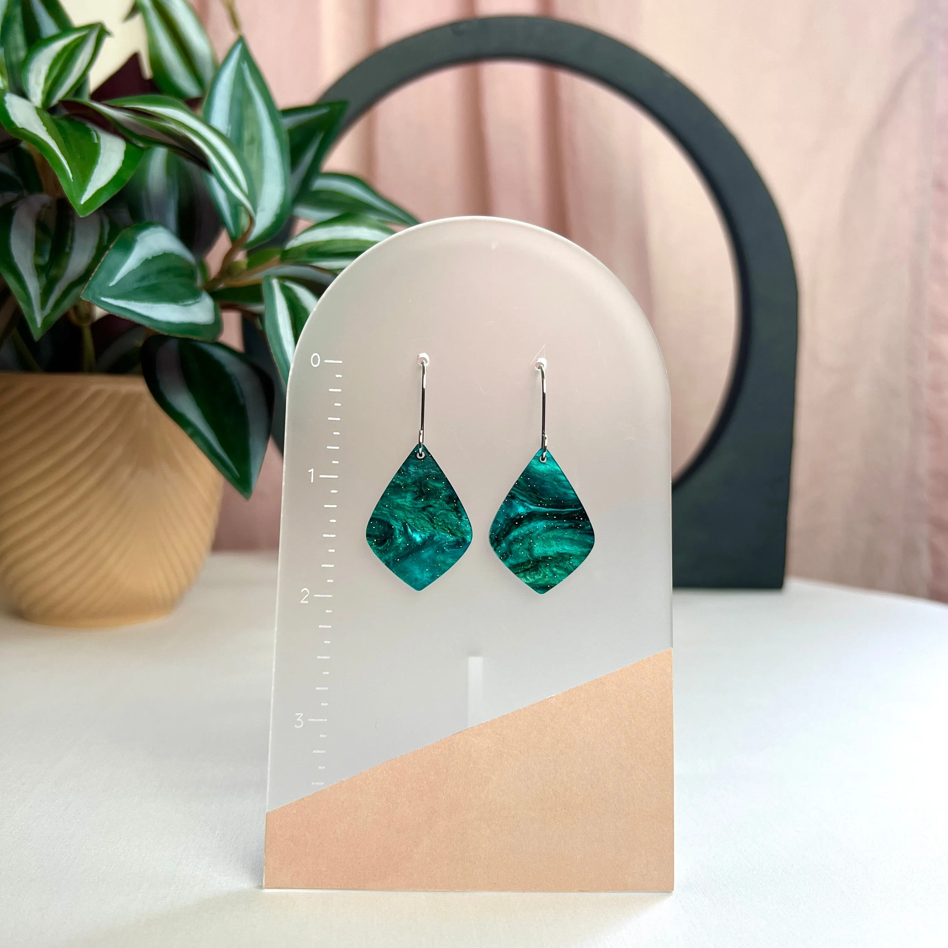 Green Forest Drop Earrings