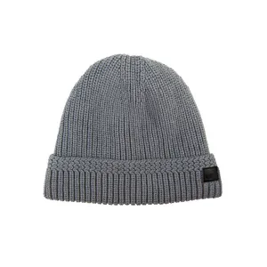 Grey Cable Knit Fur Lined Beanie