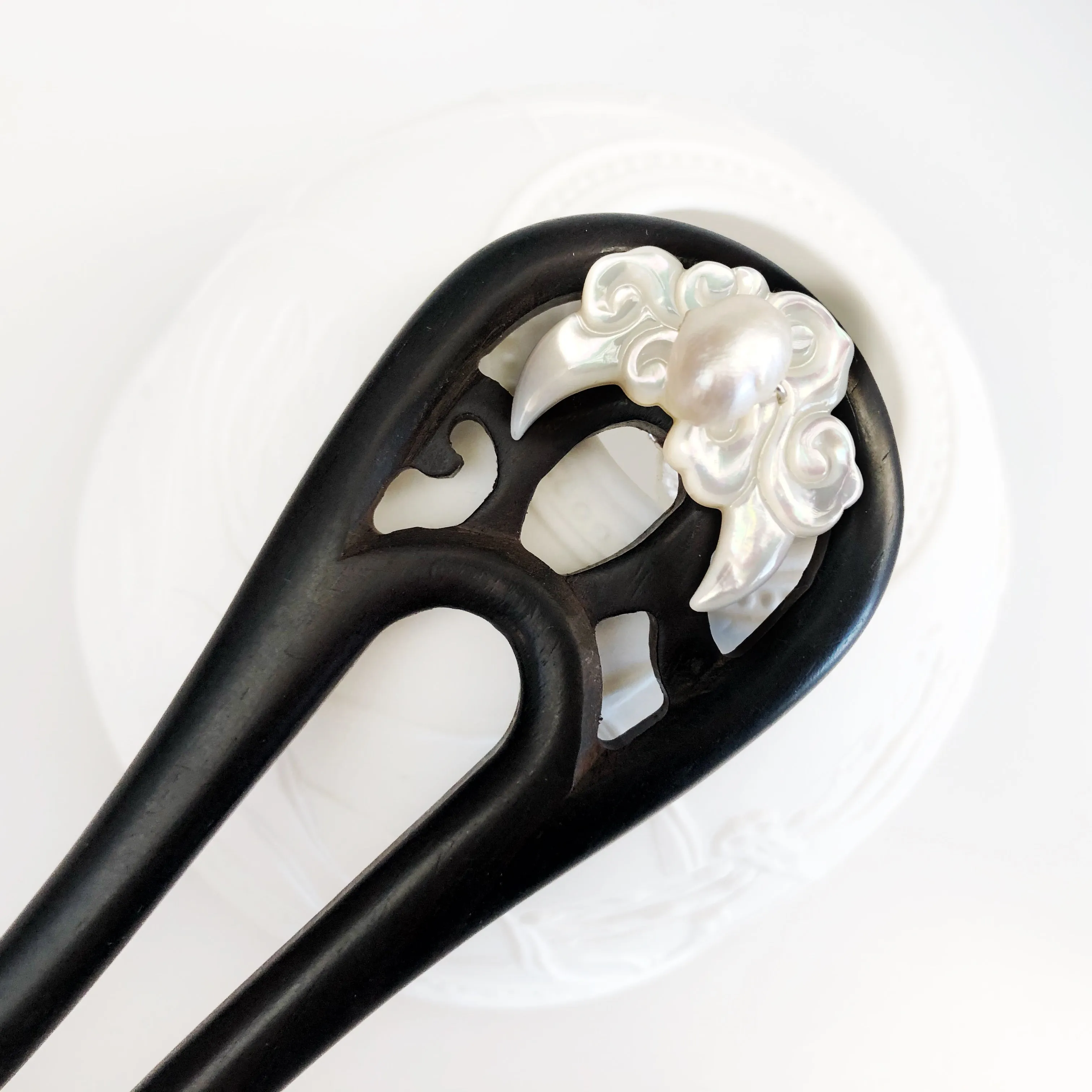 Handmade Auspicious Wood Hair Stick