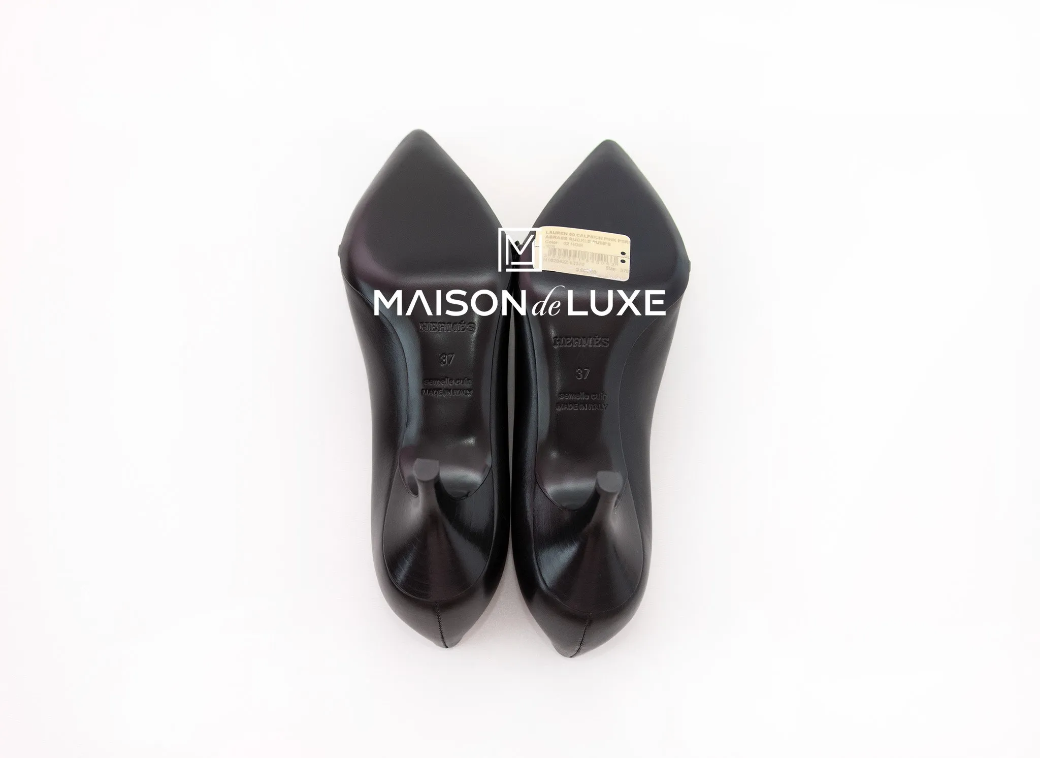 Hermes Women's Black Lauren 60 Pumps 37
