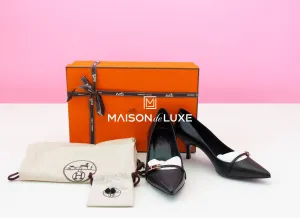 Hermes Women's Black Lauren 60 Pumps 37